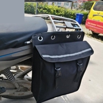 Electric Car Side Pack Satchel Satchel Motorcycle Black Canvas Multifunction Single Side Self-propelled Backseat Tool