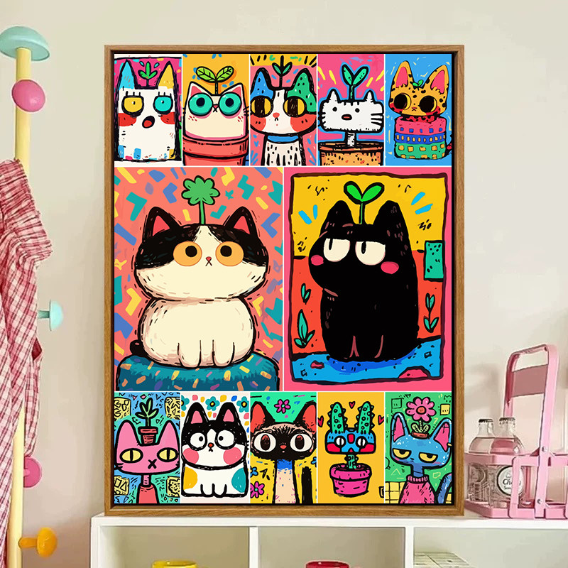 数字油画猫猫-数字油画猫猫促销价格、数字油画猫猫品牌- 淘宝