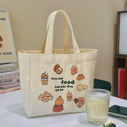 Вместительная и большая сумка через плечо, ланч-бокс для школьников, мультяшная банка для хранения, японский шоппер