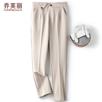 2021 summer new mom casual straight nine-point pants foreign style middle-aged women wild slim-fit radish pants