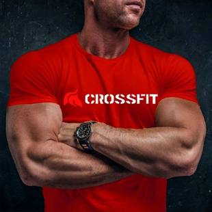 Crossfit Men Cotton T Shirt Training Top Gym Clothing Bodybu