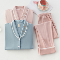 Jia Ying Moon Clothes Spring and Autumn Cotton Postpartum Breastfeeding 3 December Winter Waiting for Delivery Pregnant Women Pajamas Home Clothes
