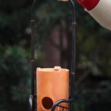 紫竹凉炉架复古茶棚竹架子风炉炭炉底座茶桌置物架茶道配件小火炉