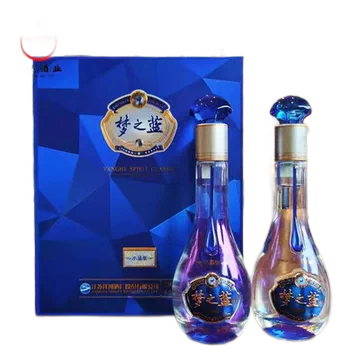 新品　中国白酒【江蘇洋河酒家　夢之藍　水晶版】青の藍ブランド　550ml 52% Amazon.co.jp: 夢之藍 水晶 52° 550ml アルコール52度 箱付 中国