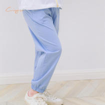 Word rain and summer mercerized long suede cotton light and comfortable anti-mosquito pants light cage pants sports pants CUHK Scout young girl
