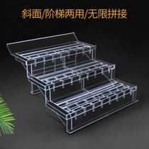 Supermarket shelf display rack convenience store high-end goods stepped decoration diagonal basket display case fruit store fashion