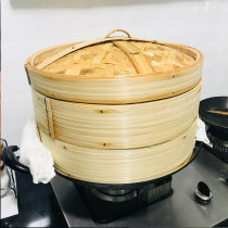 Steamed buns Bamboo steamer Commercial large bamboo notch steamer steamer Household bamboo steamer deepened steaming grid