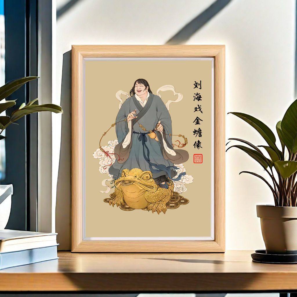 刘海戏金蟾装饰画-刘海戏金蟾装饰画促销价格、刘海戏金蟾装饰画品牌- 淘宝