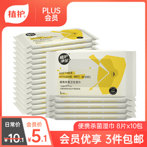 (Members have priority to purchase three pieces)Plant protection portable sterilization wipes 8 pieces x10 packs