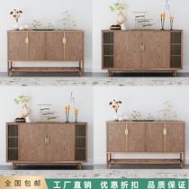 New Chinese sideboard light luxury solid wood lockers high-end wine cabinet tea cabinet living room kitchen storage porch