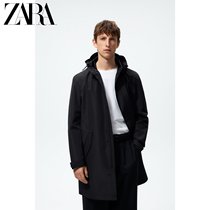 ZARA Spring New Mens Dress Press Offset Finishing Coat With Cap Pike Windsuit Jacket 2753400800