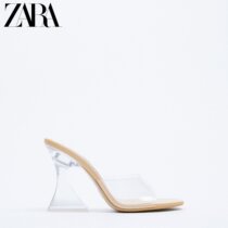 ZARA Early Spring New Products Women Shoes Transparent High Heel Temperament Fairy Crystal Sandals 3342910087