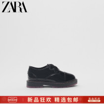ZARA new childrens shoes baby black groove sole toddler Derby shoes 16535630040