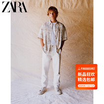 ZARA summer new mens loose Paisley cashew flower print short-sleeved shirt 03562301710