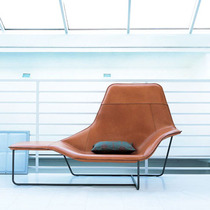 Nordic modern leather profiled FRP fabric Lama chaise longue Designer leisure furniture Hotel negotiation sofa