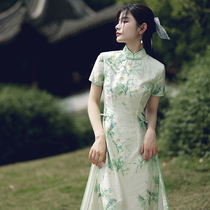 Improved cheongsam 2021 new summer Odai young girl dress high-end mom retro little man