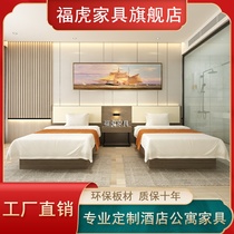  Hotel bed custom hotel furniture Apartment standard room full set of plate double hotel room Hotel furniture Hotel bed