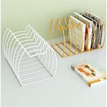 Table bookshelf iron ins Wind Storage Rack metal desktop simple office type book stand