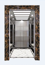 Hua Wei Elevator Outsourcing Door Cover-Afghan Black Golden Flower