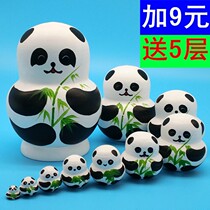 Russian trekking 10 floors pure handmade creative gift Puzzle Toy Pendulum with Sonic Boom Panda 029