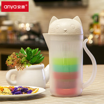 Anya new bubble lemon water cooling kettle set plastic household explosion-proof portable teapot with filter screen Japanese