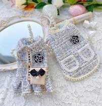 JELLY autumn and winter New Blue small fragrant wind pet cat dog clothes handmade custom Teddy marzis