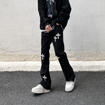 Non-tides Near High Street American Vibe Wind Micro Lax Loose Jeans Tidal hip hop Fried Street Pants Man