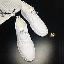 European Station small white shoes mens spring and autumn 2021 new trend Joker lazy shoes without lace-up soft leather Board Shoes