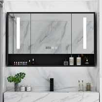 Bathroom mirror cabinet Wall-mounted mirror box with shelf Toilet dressing mirror Modern storage cabinet Smart mirror