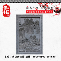 Ancient Jianbrick Imitation Ancient Reliefs with Large Hanging Paintings Decoration Pendant Creek Mountain Rows Plot Promotion Chinese Engraving