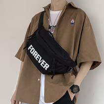 ins chest bag male student letter small satchel female Japanese canvas shoulder bag 2021 Tide brand casual shoulder bag bag