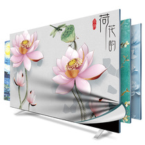 Pastoral wind hanging TV hood cover cover dust cover cloth 50 inch 55 inch 60 inch 65 inch cover curved surface LCD inch