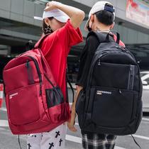 Large capacity schoolbag sturdy high school students male canvas 2021 New ins wild fashion junior high school students shoulder bag