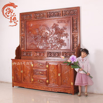 Chinese antique mahogany living room screen cabinet partition porch cabinet Rosewood hedgehog red sandalwood 2 m screen cabinet shoe cabinet