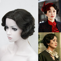 Wig female water ripple bride retro cheongsam Monroe realistic European and American Princess Shanghai beach Republic of Hong Kong wind short curly hair