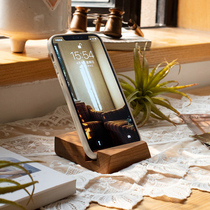 Juhan solid wood mobile phone stand Desktop Japanese-style simple live lazy universal mobile phone holder Tablet support frame