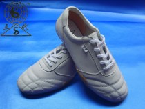 Three Generation Martial Arts Shoes Tai Chi Shoes All White Soft Cowhide Machine Line Gateball Training Shoes Beef Muscle Bottom Leather Performance Shoes for Men and Women