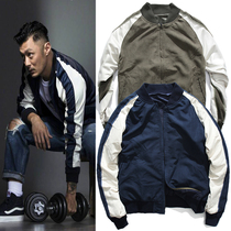 Tide brand Yu Wenle with MDNS autumn and winter double-sided slim jacket Yokosuka embroidery trend baseball suit men