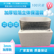 Aluminum foil insulation bag packing disposable heat insulation bag thick three-dimensional express frozen fruit cake seafood cold bag
