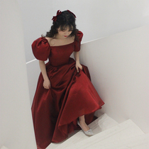 (Yue peach) red toast brides 2021 New engagement dress senior temperament usually wear small dress