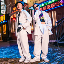 Childrens jazz dance costumes handsome Western-style street dance out of suit girl hip hop hiphop walk show stage tide