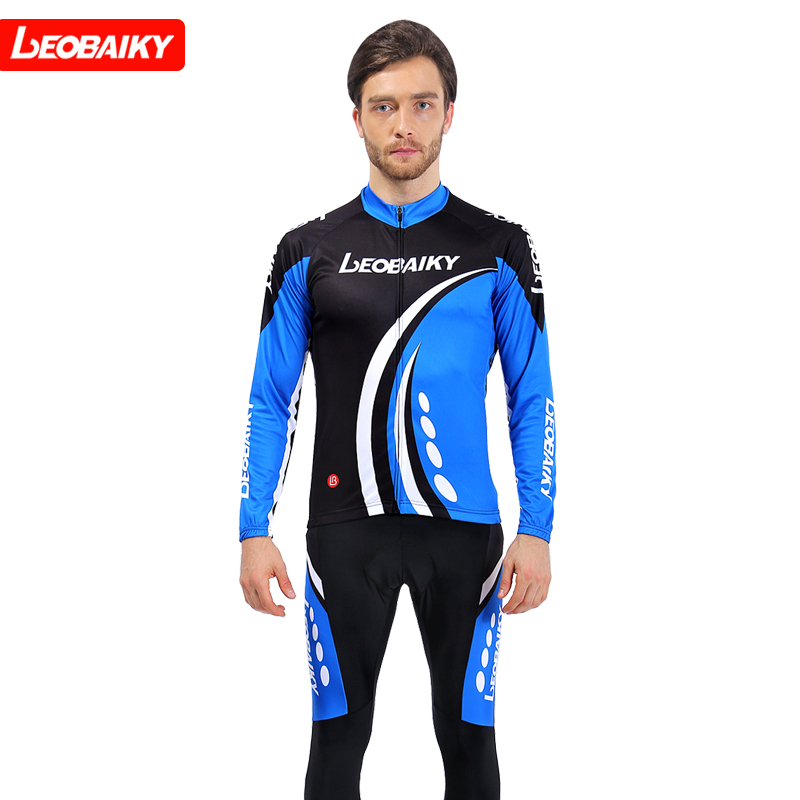 LEOBAIKY British Brand Spring and Autumn Cycling Apparel Long Sleeve Suit Men's Mountain Bike Cycling Apparel Trousers