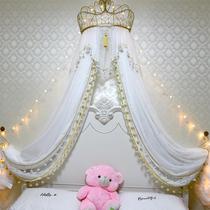 Bed mantle bedside curtain European Hotel beauty salon decorative curtain gauze curtain gauze net princess dream homestay girl heart
