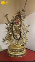 Lion Face Buddha Buddha Statue Nepal All-in-the-night gold Lion Air Line Mother bronze Bronze Sculpture of the Garage Master Seiko 76cm