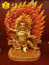 Nepali King Kong Hand Custodian Buddha statue Buddha Artisanal Full-Oliver Gold Boutique Bronze Sculpture 50cm Niebo Direct postal mail