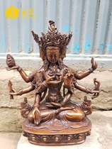 Nepal Pure Red Copper Revered Buddha Statue of Buddha 7 inches Top Bronze Statue of the Buddha Mother Buddha has one of the three highest living Buddhas one of the three high-23cm