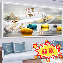 Cross stitch 2021 new thread embroidery home and everything is happy large living room atmosphere Jinshan Fulu bedroom handmade self-embroidery