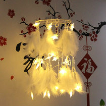 Indian feather dreamcatcher pendant Lighting creative dream net decoration Wind bell pendant Indoor hanging gift