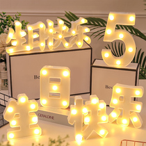 led letter light Happy Birthday Party layout party scene decoration trunk romantic surprise proposal confession