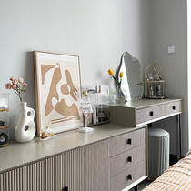  Italian minimalist dresser storage cabinet One-piece telescopic light luxury vanity master bedroom TV cabinet makeup table combination